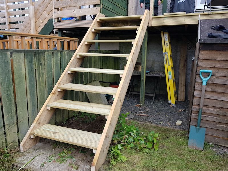 Quality wooden steps by J.A. Halkett & Son