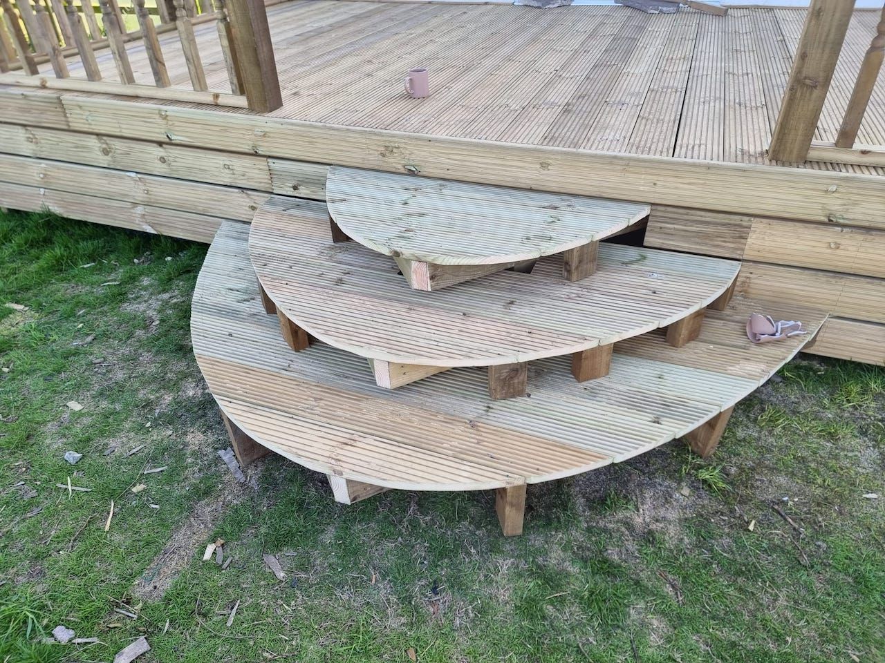 Decking steps by J A Halkett & Son Fencing Contractors Newton Stewart Dumfries and Galloway