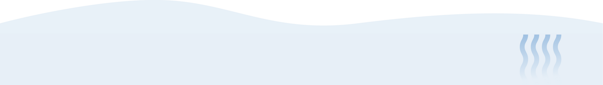 Light blue background with light waves on top and wavy lines on the right.