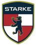 A stark logo with a bear on a shield