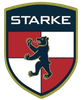 A stark logo with a bear on a shield