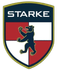 A stark logo with a bear on a shield