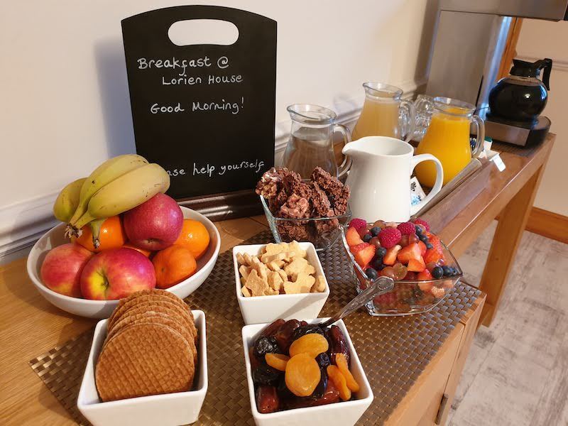 Fruit buffet Lorien House B&B Fort Augustus Scottish Highlands