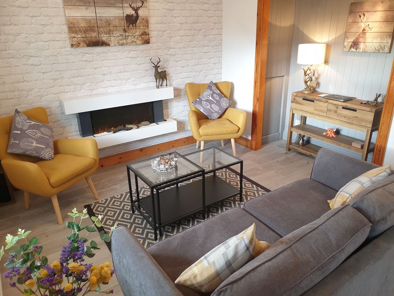 Contemporary guest lounge at Lorien House B&B, Fort Augustus, Loch Ness, Highlands, Scotland