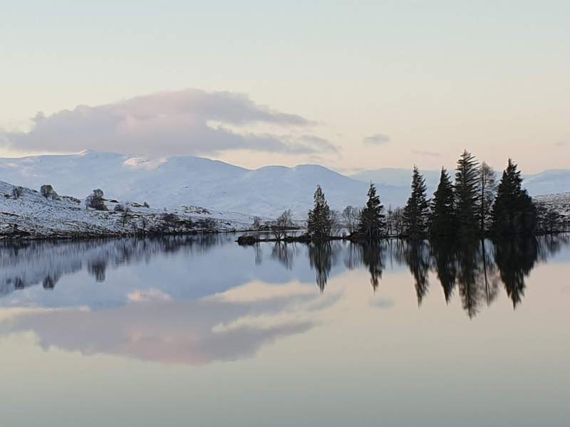 Beautiful reflections on nearby Loch Tarff