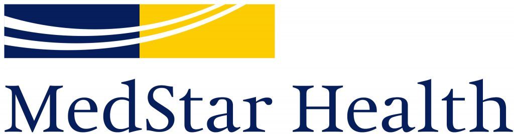 A blue and yellow logo for medstar health