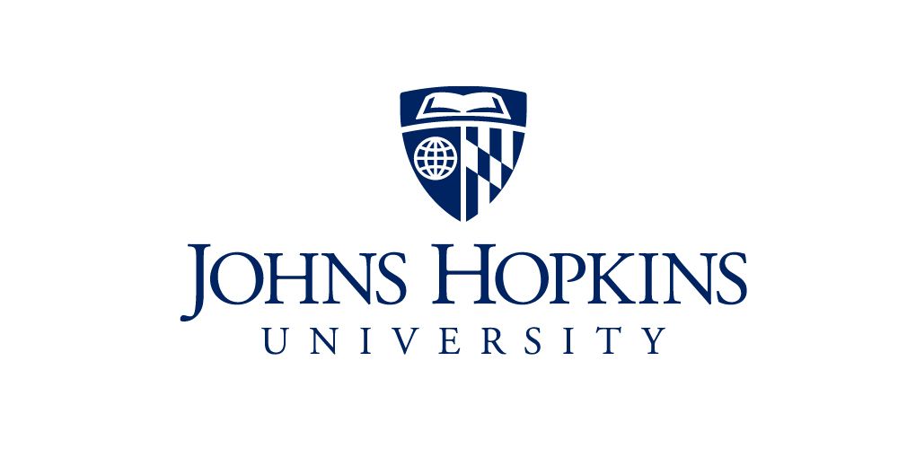 The johns hopkins university logo has a shield on it