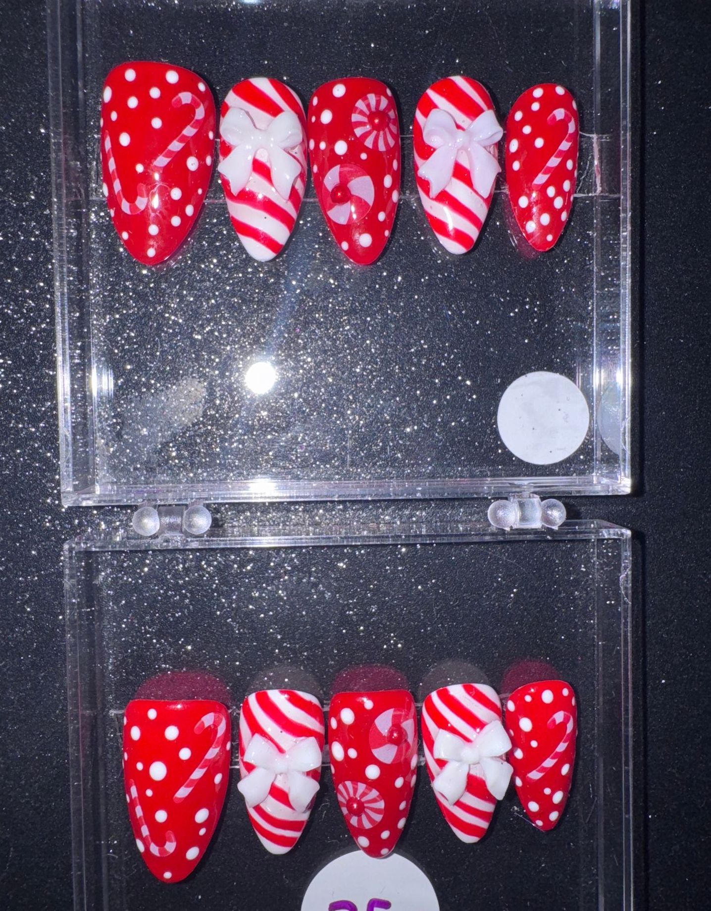 Soft but Bold Christmas nail set