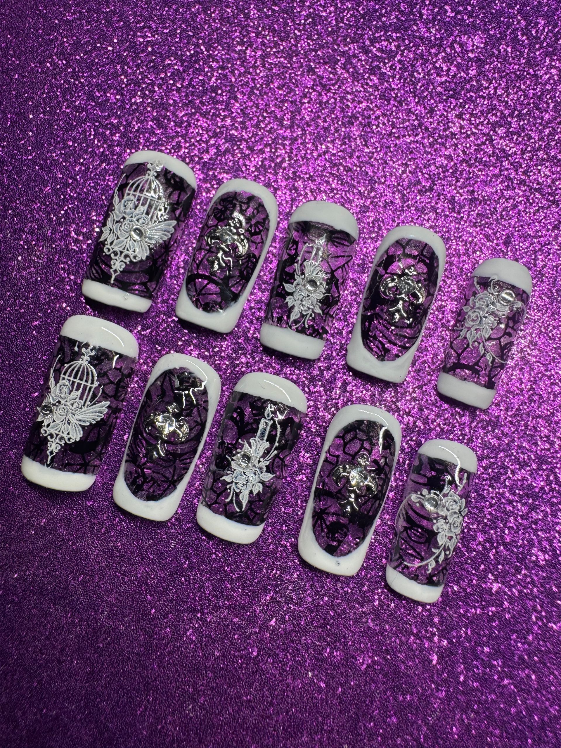 Gothic white florals