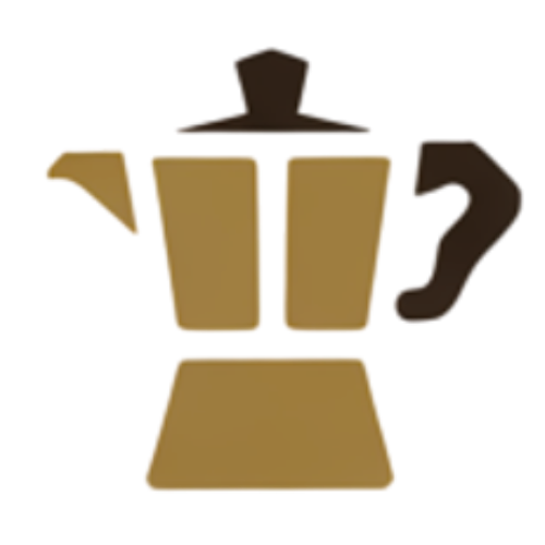 Brown and tan moka pot icon.