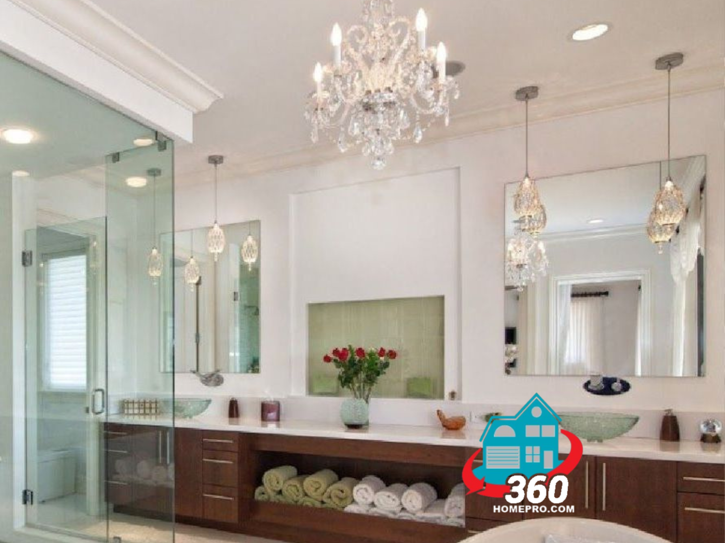 A bathroom remodel with a bathtub and a shower