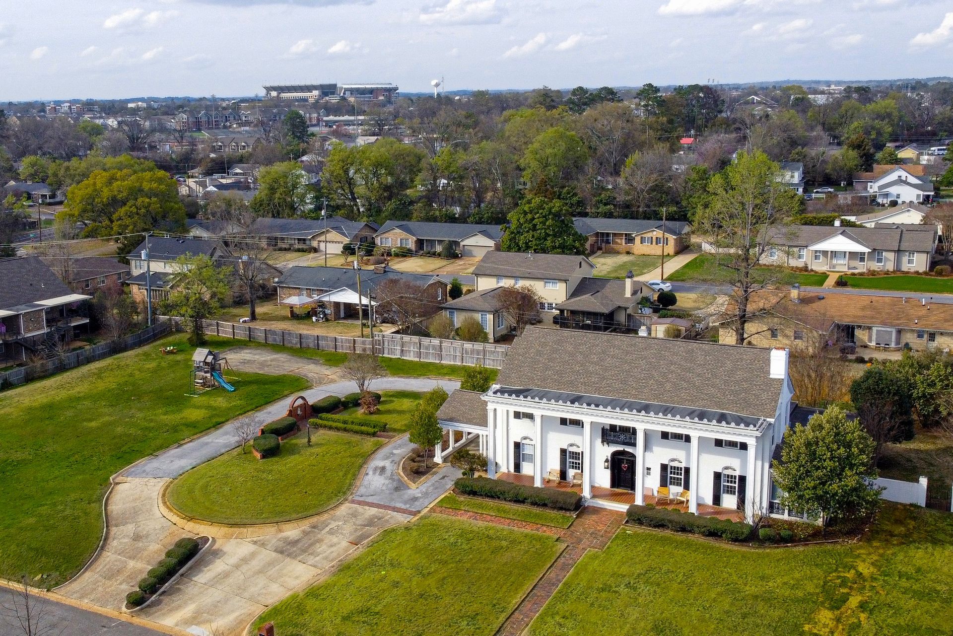 overhead view