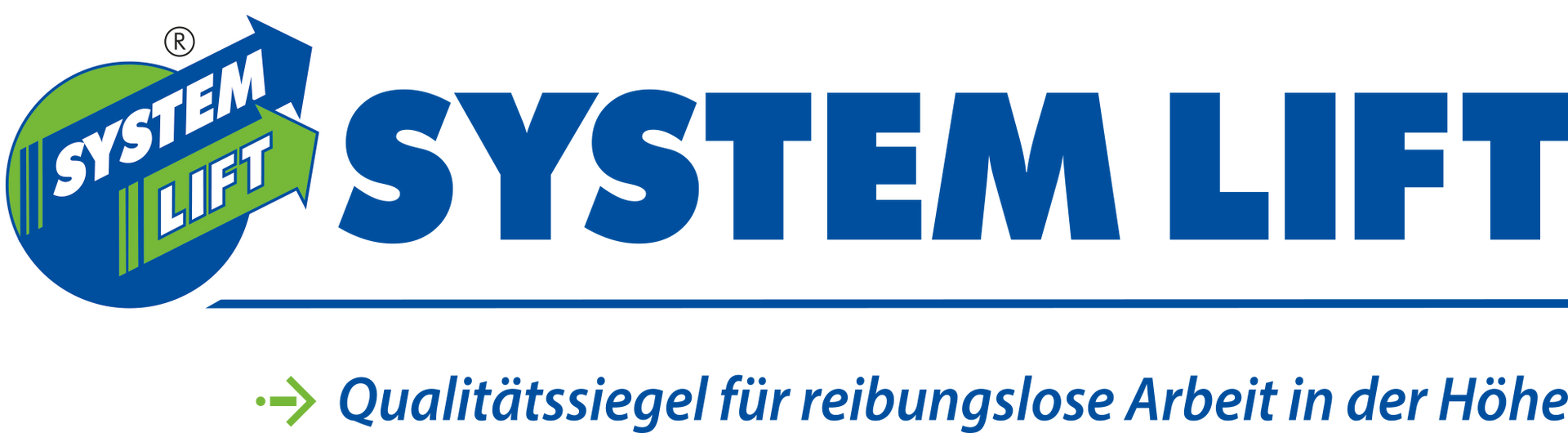 Ein blau-grünes Logo für Systemlift