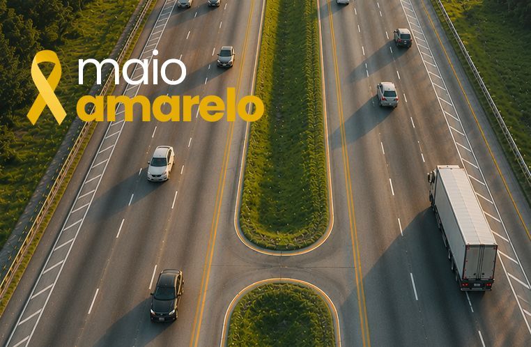 Retorno com o formato do H da Honda, com um escrito 