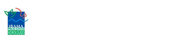 Logotipo da IRMA PROCONVE HOMOLOGADO. Quadrado azul com linhas verdes, vermelhas e azuis. Texto em branco.