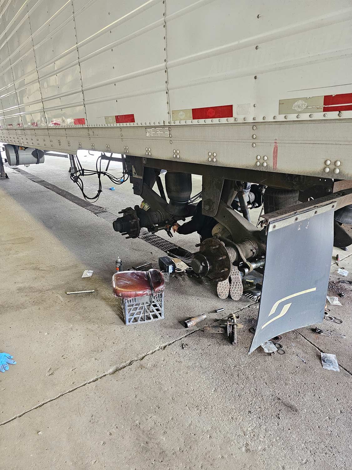 Trailer Repairing in Garage Shop — Akron, OH — AACT Trailer Repair