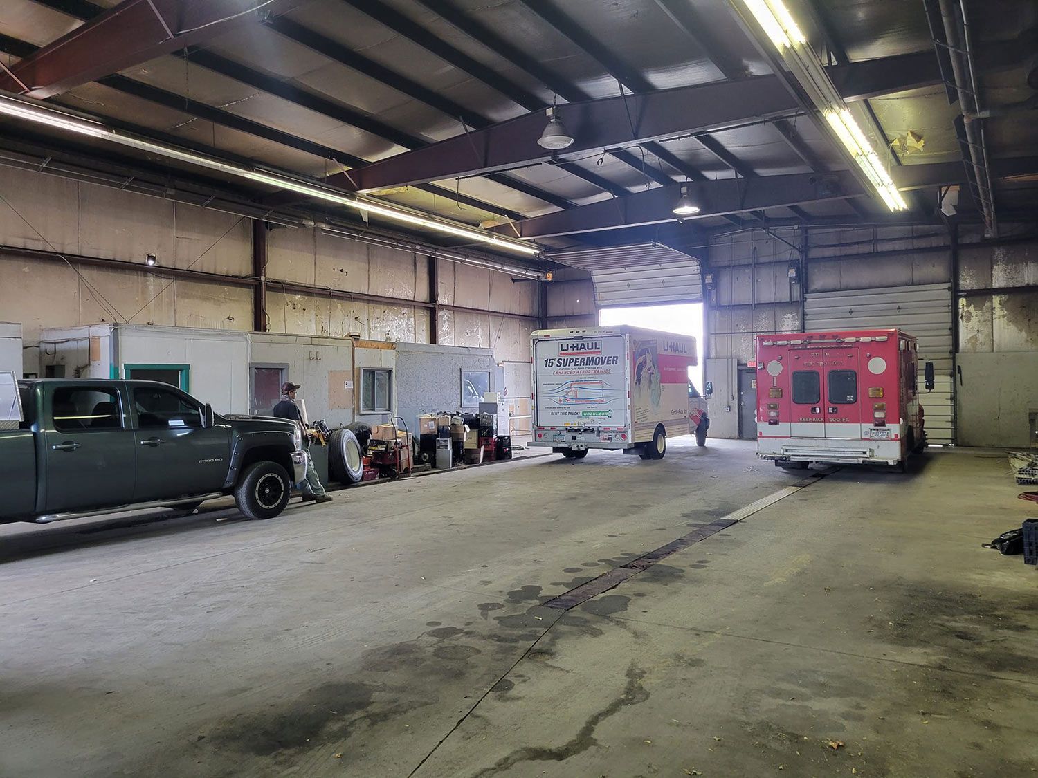 Different Vehicles in Garage Shop — Akron, OH — AACT Trailer Repair