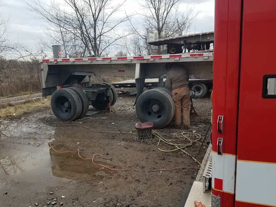 Man with his Silver Truck — Akron, OH — AACT Trailer Repair