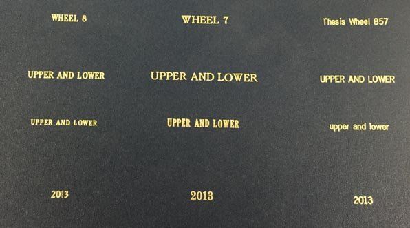 printed text sample sizes