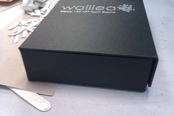 black cover with silver print