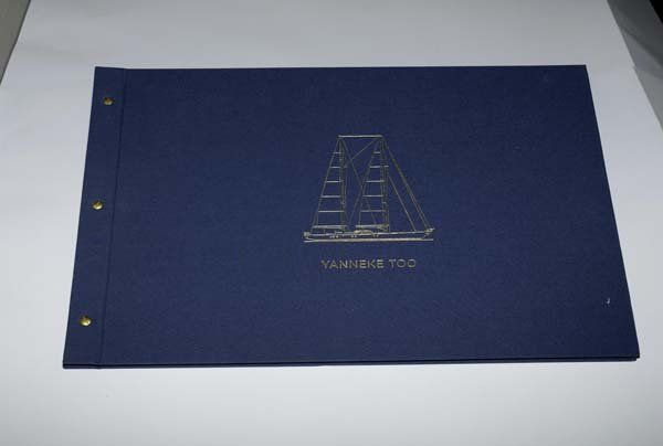 custom book cover with sailboat