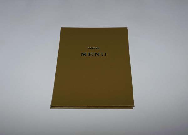 restaurant menu covers brown and other colours
