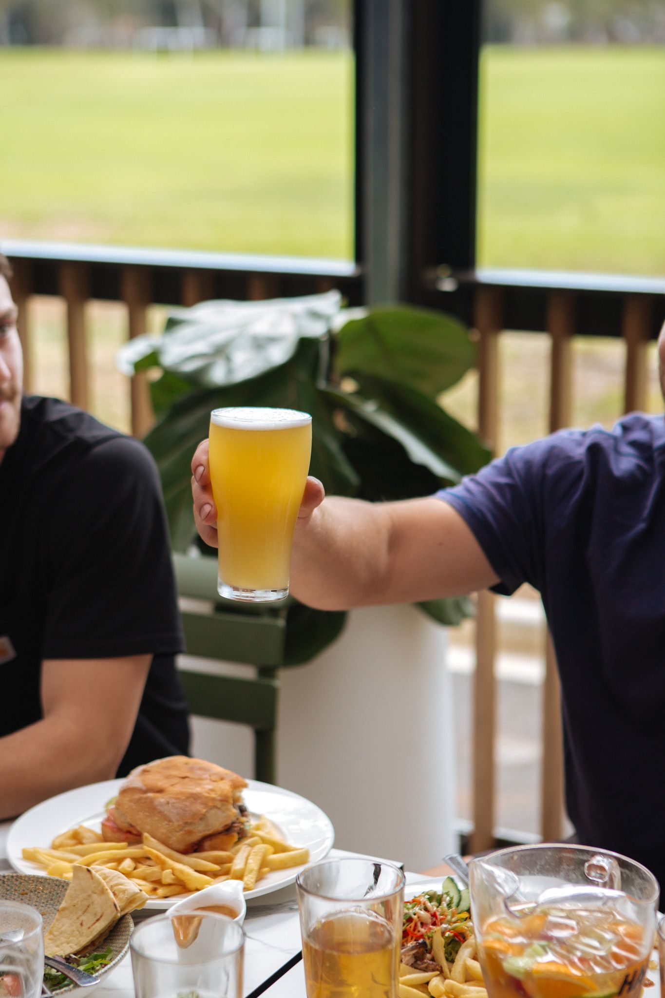 A plate of food with rice and vegetables on a table at Para Hills Community Club