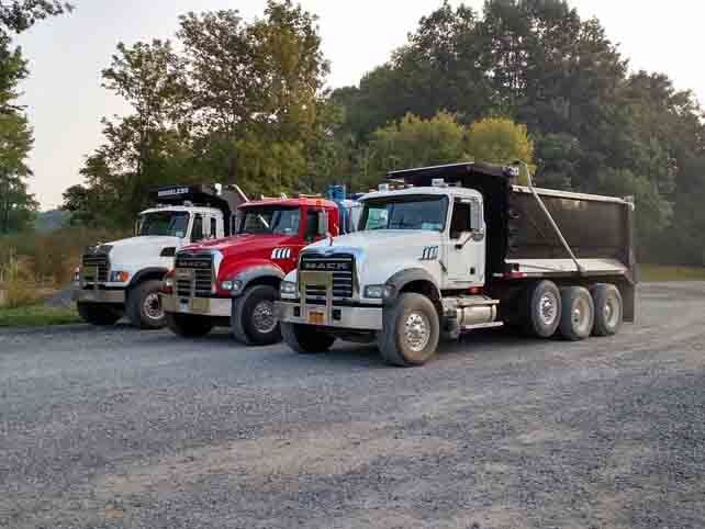 Three trucks - Septic tank cleaning Residential in Ballston Lake, NY