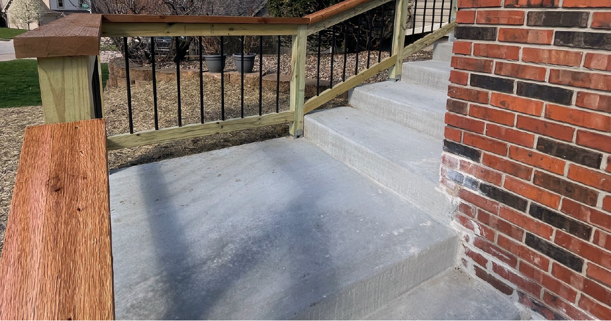 Residential concrete stairs