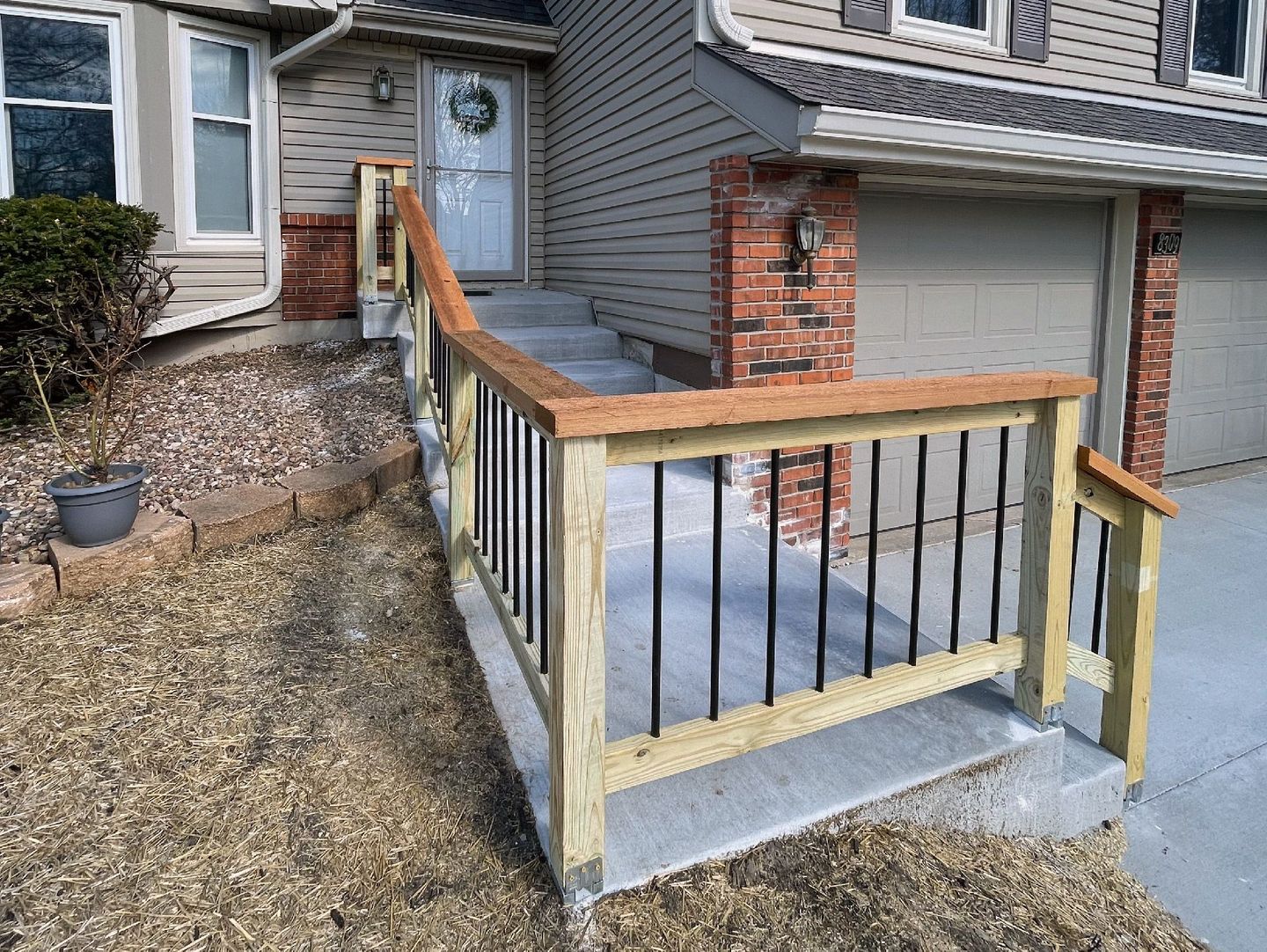 Sturdy residential front steps