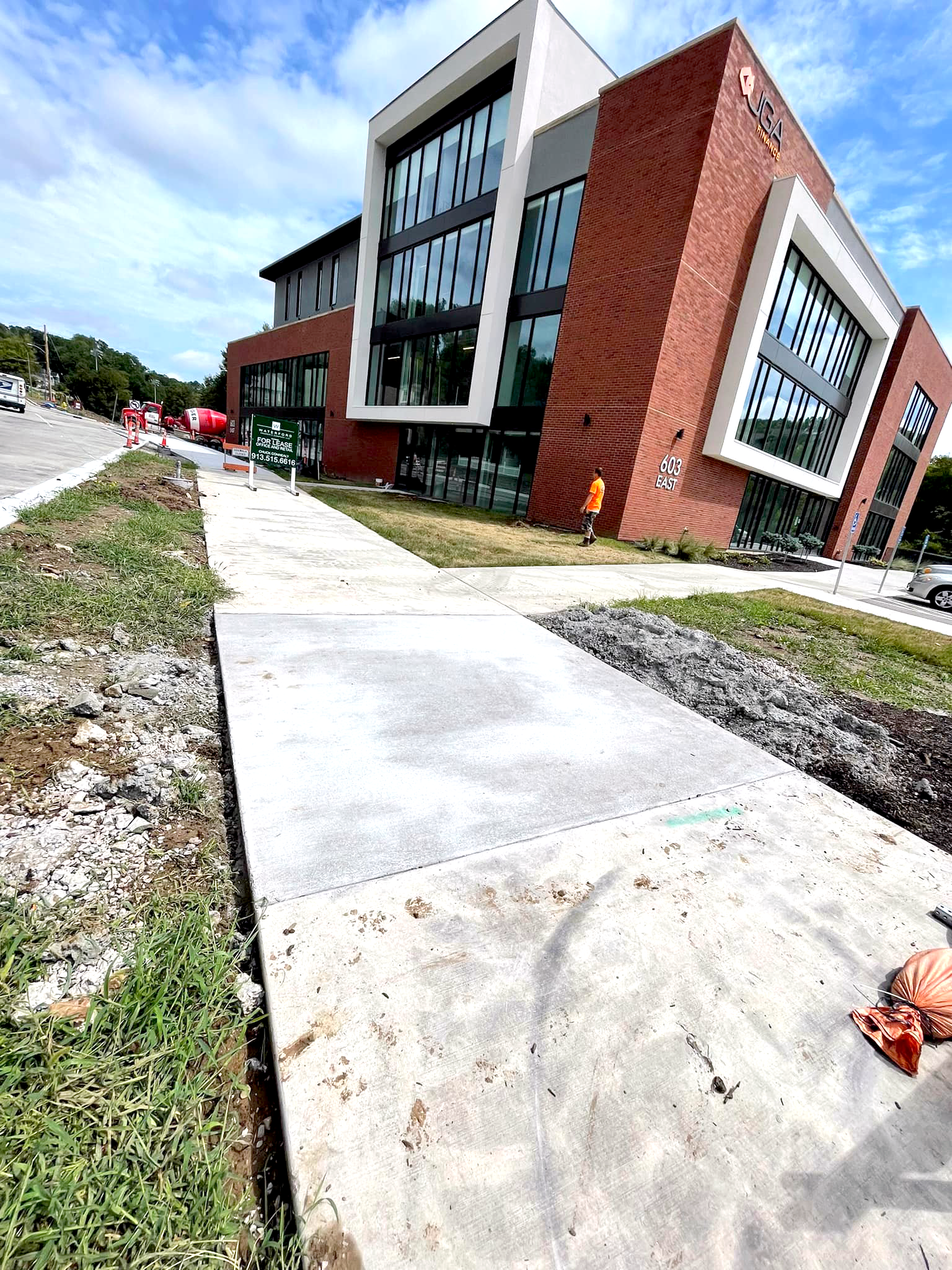 Commercial concrete project for a business