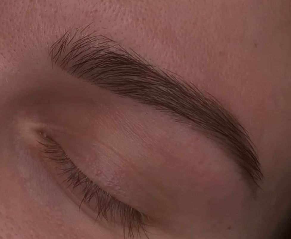 Defined and fuller-looking brows after a tint and wax – Enhance your natural beauty effortlessly.