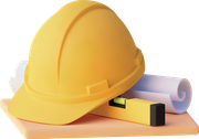 Yellow Hard Hat and Construction Materials