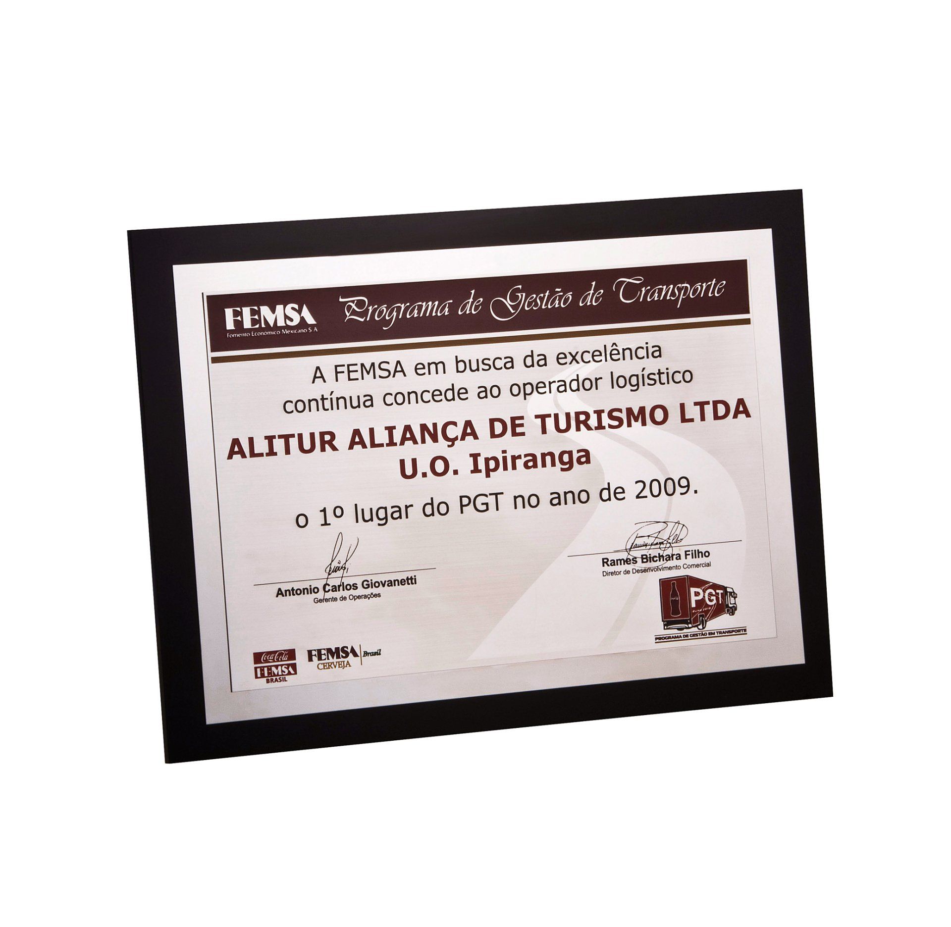 Placa com base acrílico