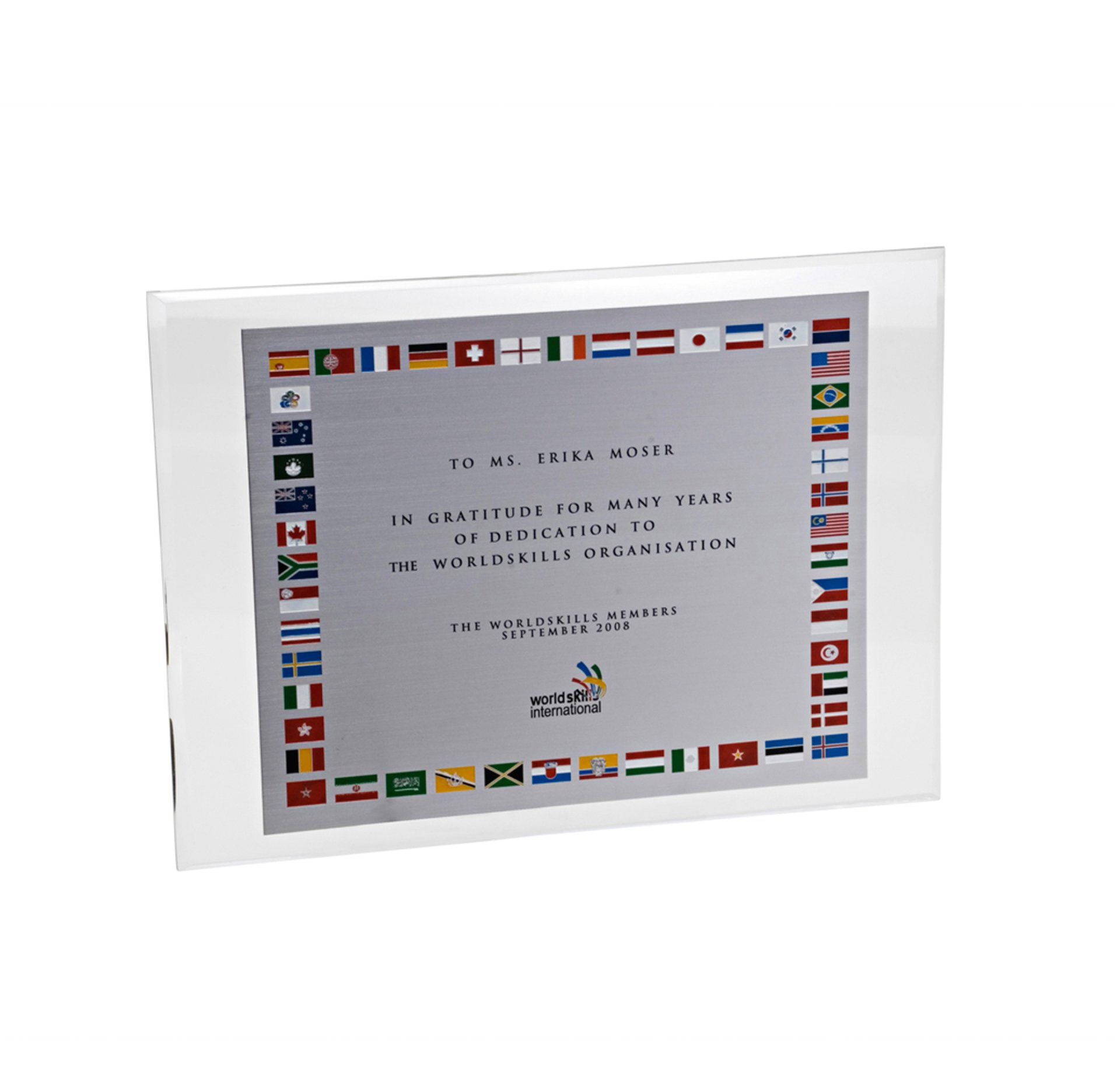Placa  base em acrílico cristal