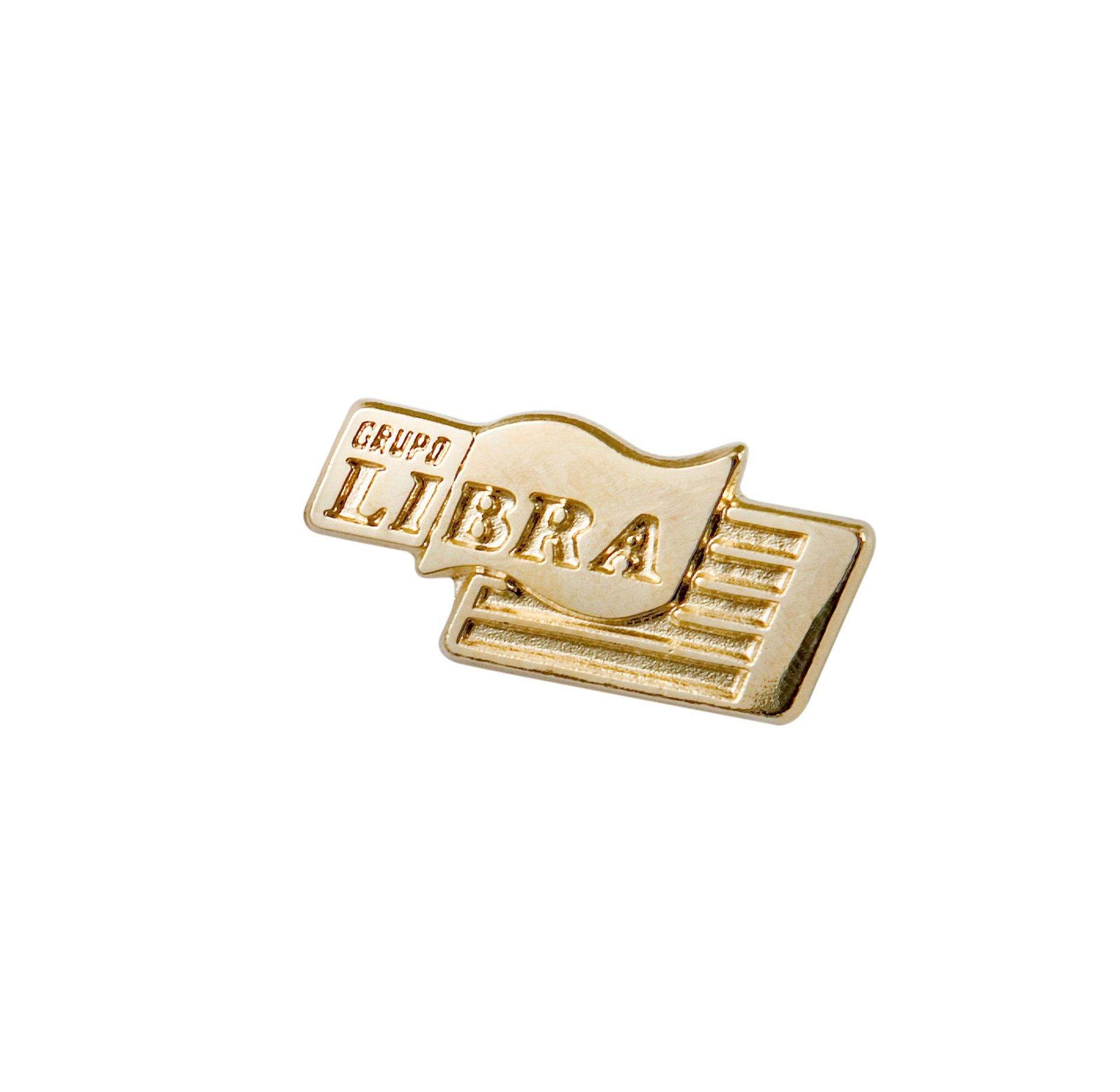 Pin em metal dourado
