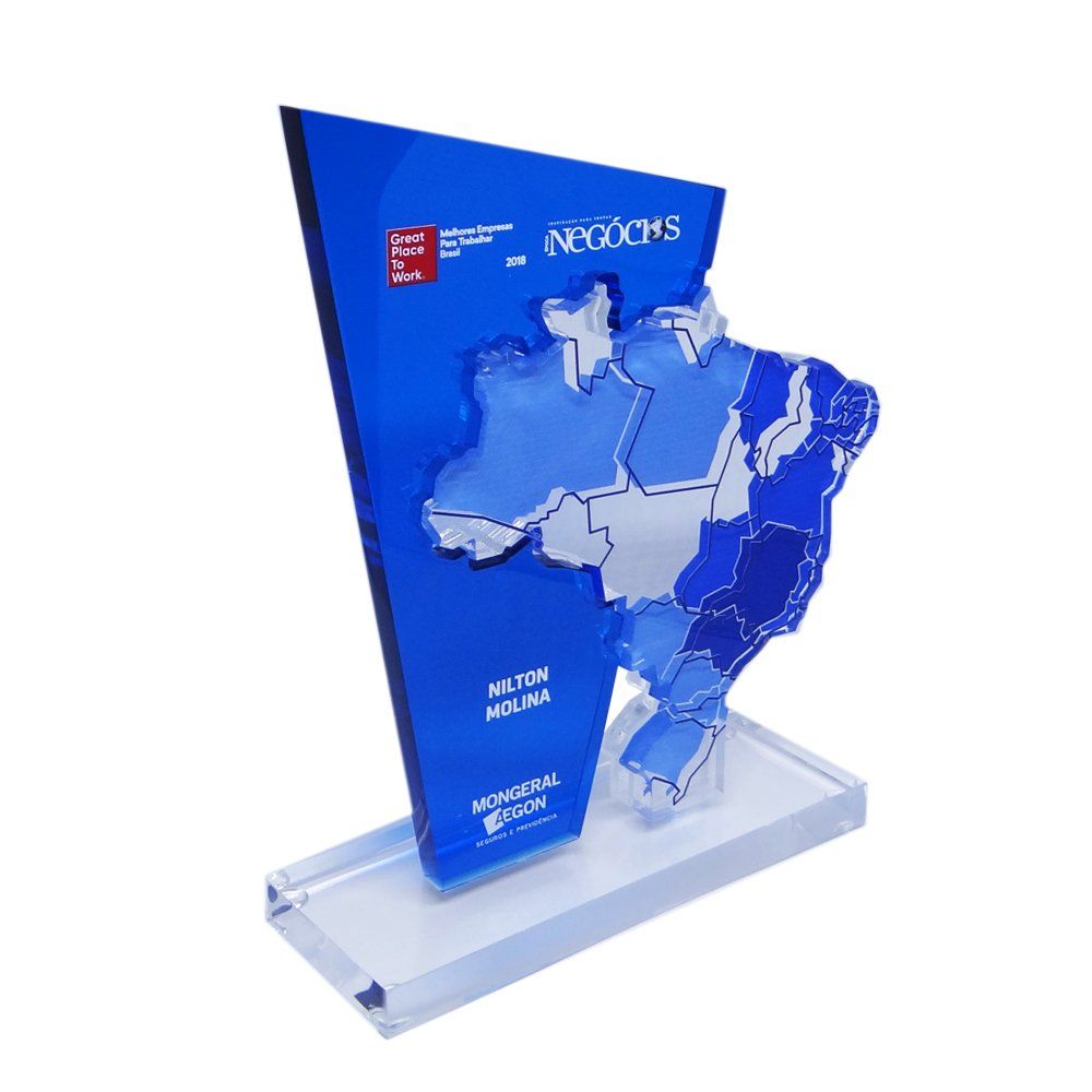 Troféu em acrílico