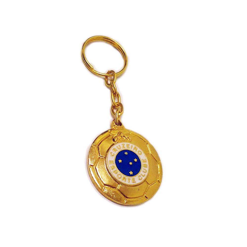 Chaveiro estampado em Metal Dourado