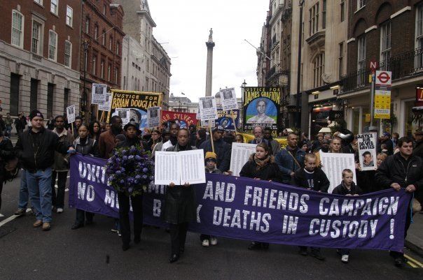 Custody death protestors in London