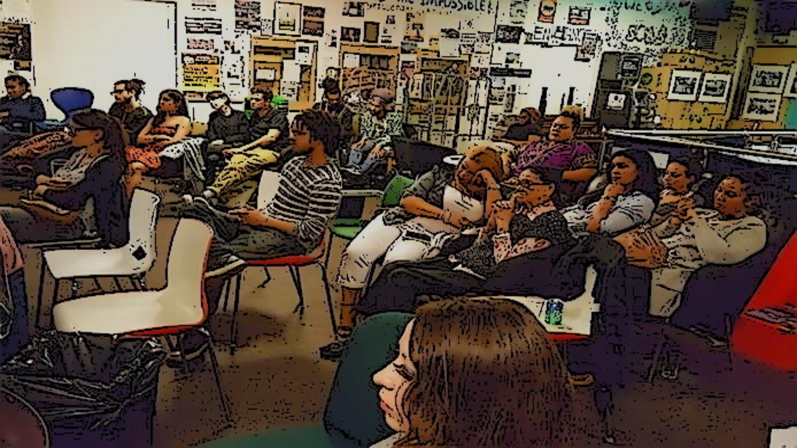 People attending an event