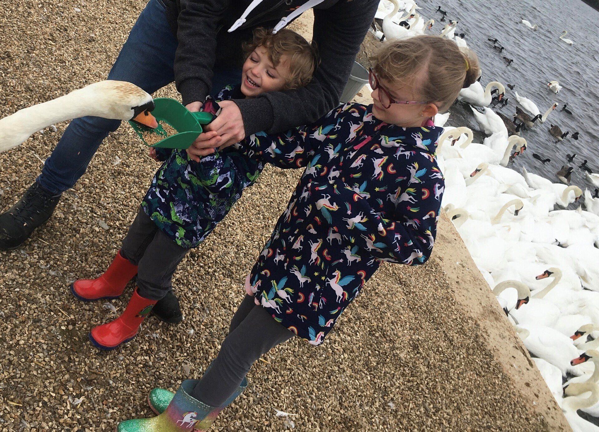 The family of Tim Hunt enjoy some respite