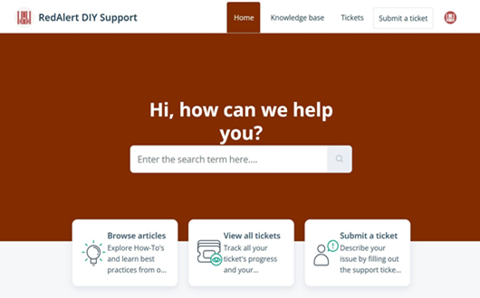 Red Alert HELP! online DIY support portal
