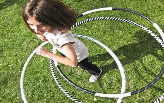 Girl with Houla hoops