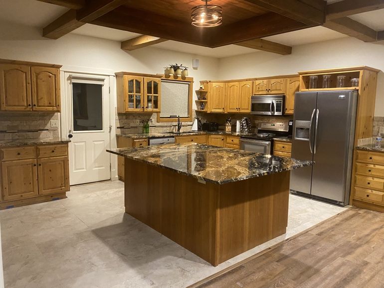 Full kitchen remodel done in granite. Billings, Montana