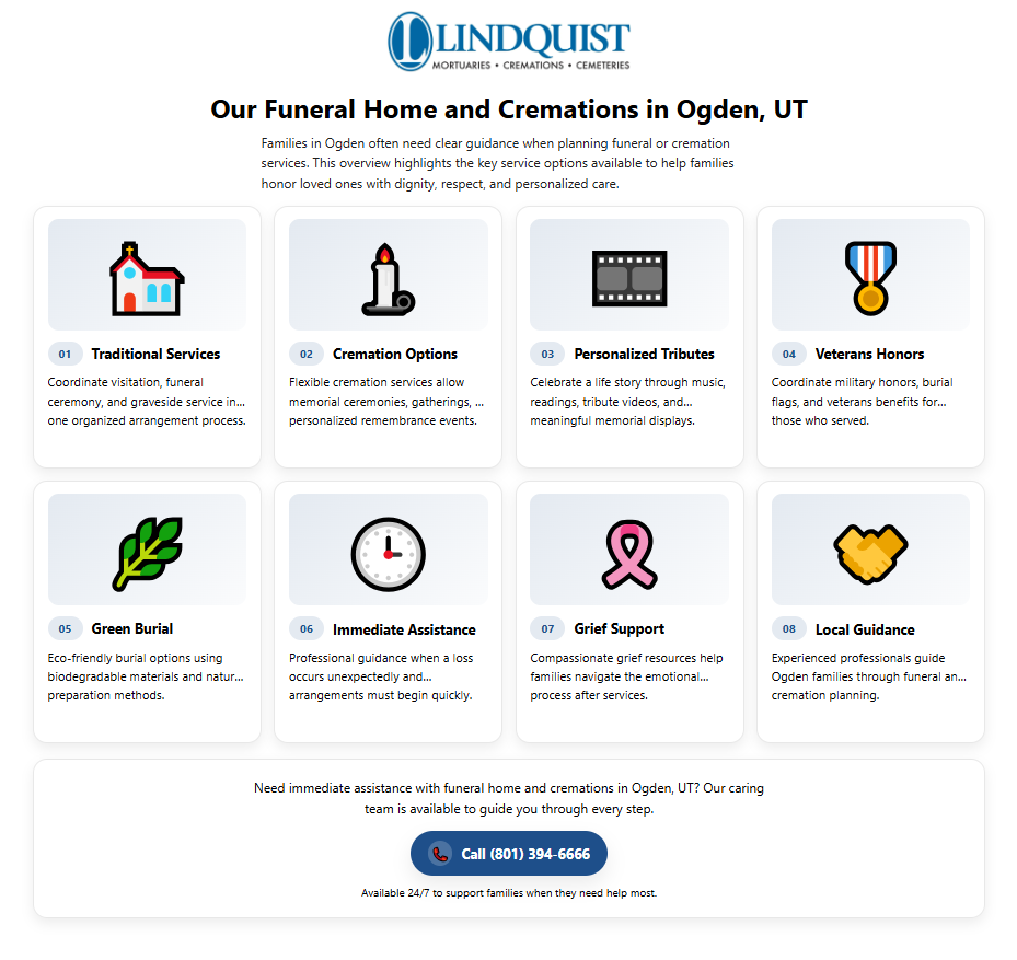 Infographic of Our Funeral Home and Cremations in Ogden, UT