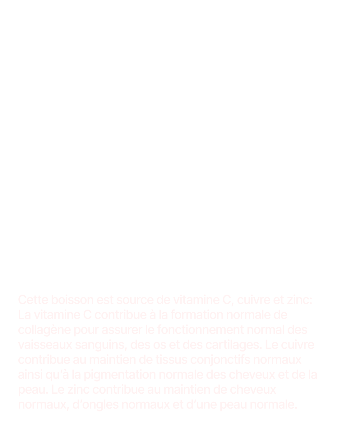 Tableau des valeurs nutritionnelles de la boisson fruits rouges