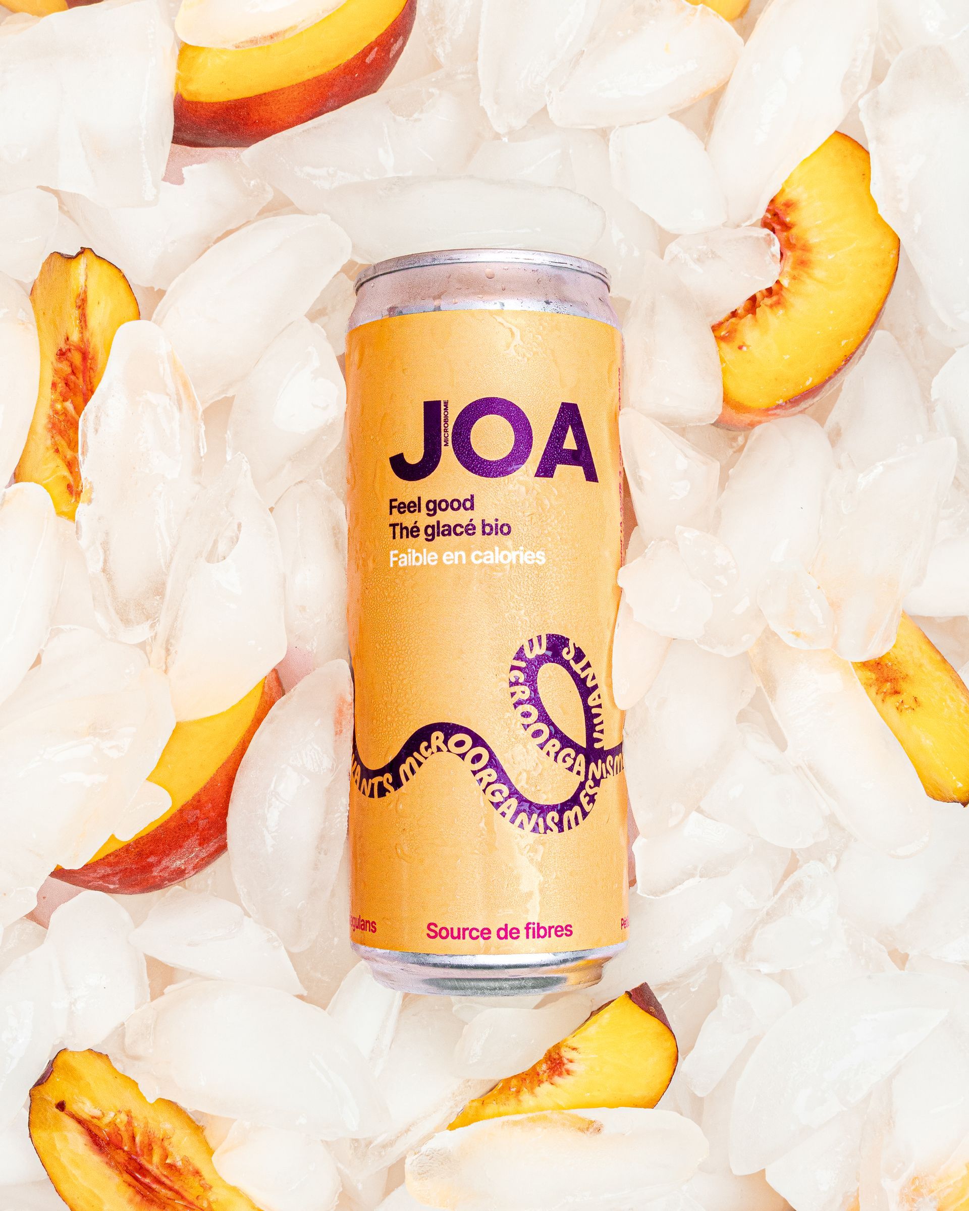 Une canette de boisson Joa avec une pieuvre sur l'étiquette.