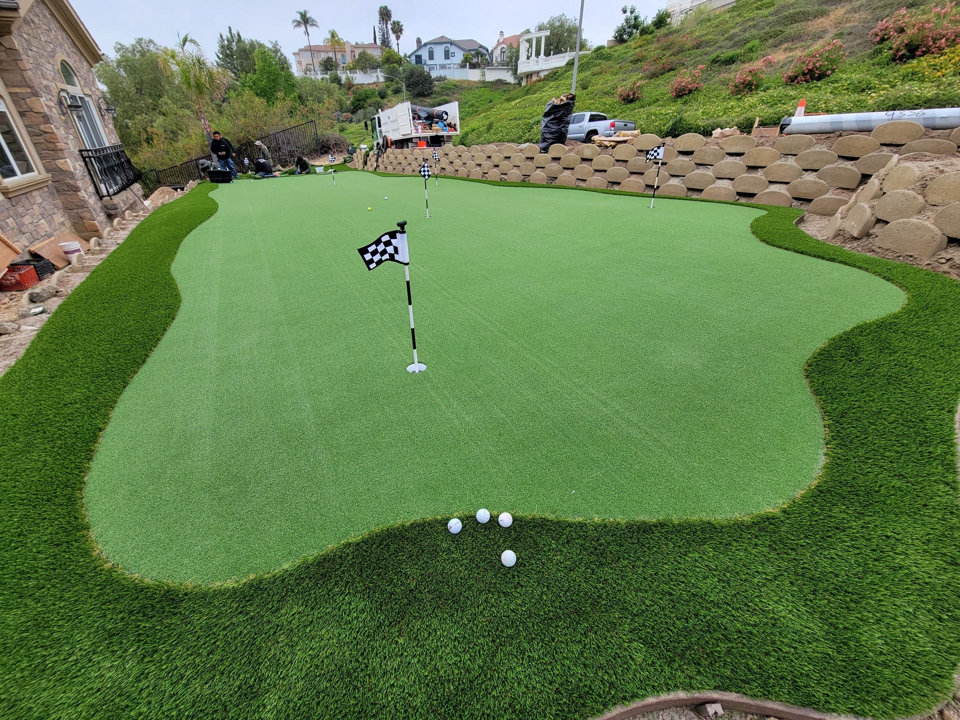 New Whittier synthetic putting green