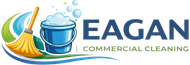 Eagan Commercial Cleaning logo with mop and bucket graphic, Eagan, MN