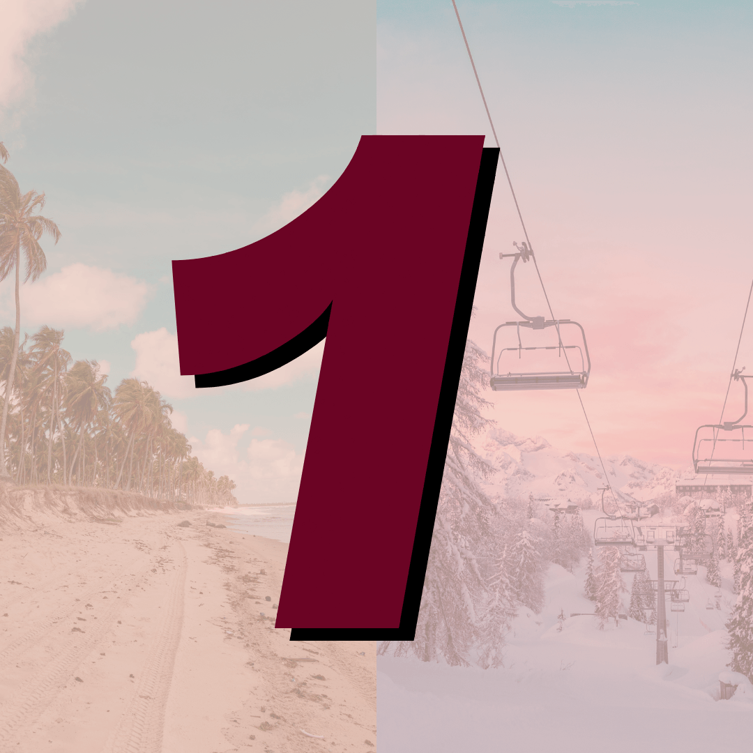 O número 1 está em um fundo rosa